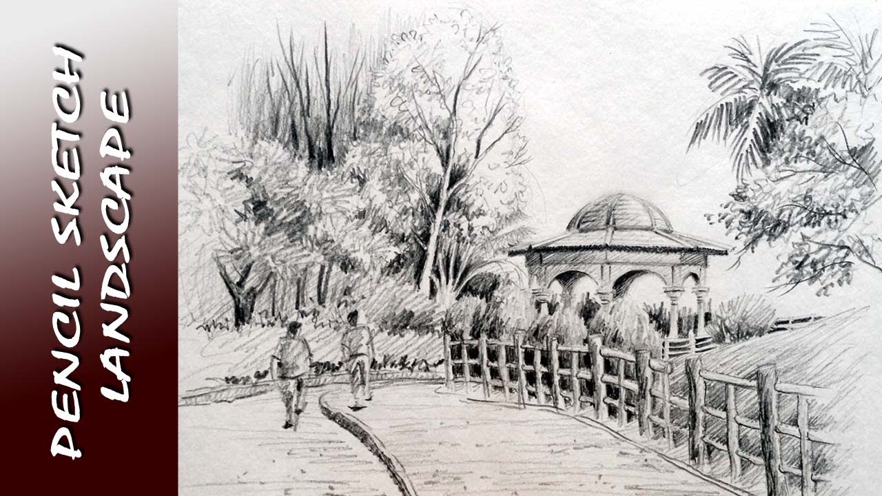 Landscape Pencil Drawing Tutorial