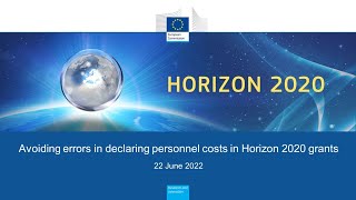 Avoiding errors in declaring personnel costs in Horizon 2020 grants