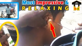 ►Removing Rickshaw Puller's Impacted Earwax at Roadside BD ASMR-Most Satisfying Ear Waxing-Input GEL