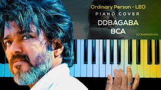 LEO - Ordinary Person Song Piano Cover with NOTES | AJ Shangarjan | AJS