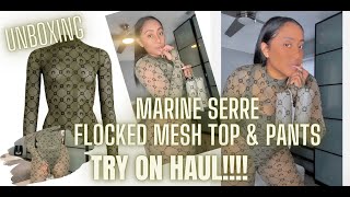 MARINE SERRE FLOCKED MESH TOP \u0026 LEGGING!