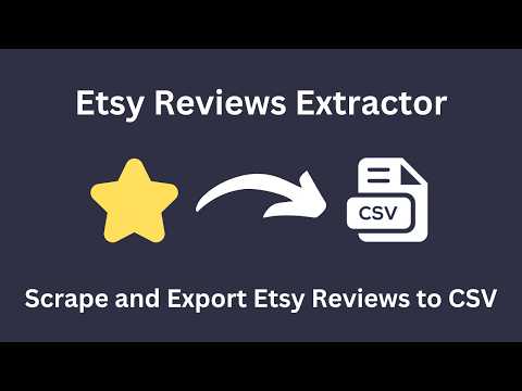 How To Scrape Etsy Product And Shop Reviews With One Click In 2025