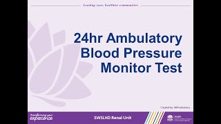 24hr Ambulatory Blood Pressure Monitor Test