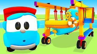 Leo the truck & a port crane. Learning videos for kids. Car cartoons for kids & Funny cartoons.