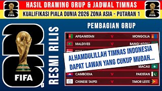 RESMI !! Hasil Drawing Grup Kualifikasi Piala Dunia 2026 Zona Asia Babak 1 | Jadwal Timnas Indonesia