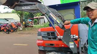 Ông chủ báo giá máy cày Kubota GL25 kèm xúc lật mới về đẹp long lanh, số trong mô tả.