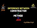 Difference Between Constructor and Method| lec 33 | Java Tutorial| BhanuPriya