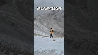 Running in snow in Leh Ladakh #running #trailrunning #training #snow #mountains #shorts #run