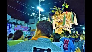 男意氣・鳥若太鼓台 端缶合わせ 大橋まつり 2018/8/5