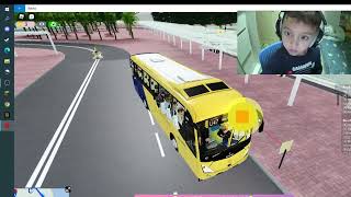 Playing Sunshine Island bus Simulator in Roblox