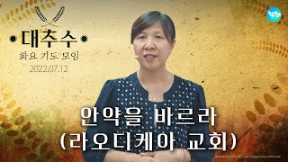 2022.07.12(화) 안약을 바르라 (라오디케아 교회) (계3:14-22) [손선미 선교사]