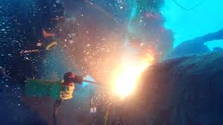 underwater cutting of propeller ropeguard, #diver #ships #videos #hardwork #ofw #filipino