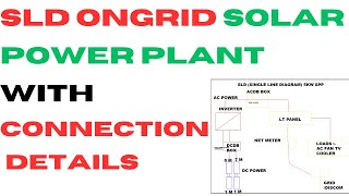 5KW SLD for solar power plant sld solar pv power plant Ongrid Solar power plant SLD diagram