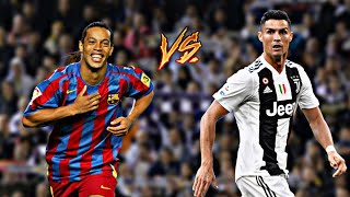 Ronaldinho Gaúcho VS Cristiano Ronaldo- Dribles e Gols - HD