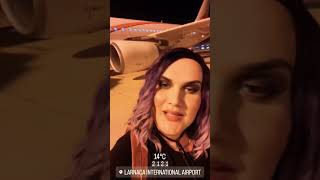 TINA LIASI AT LARNACA AIRPORT (07/02/24)