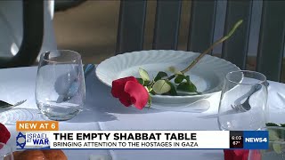 Empty Shabbat table brings attention to hostages in Gaza