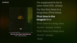 Not You Too  - Drake (Feat. Chris Brown) Lyrics Video