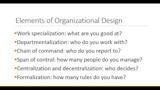 Principles of Management: Organizational Design