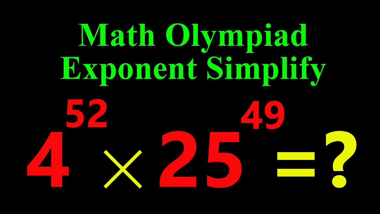 How To Simplify Exponential Equations Math Olympiad Problem Step By