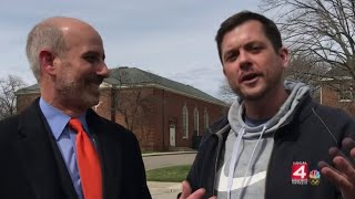 Paul Gross visits with Brandon Roux