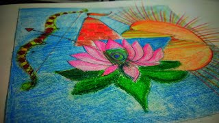 Temple drawing idea for kids/tutorial for previous rangoli design.