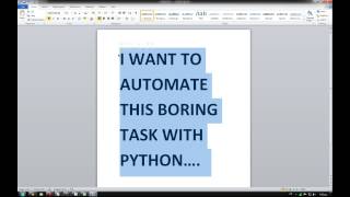 Automate with Python a boring task