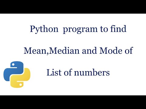 mean median and mode in python Python tutorials for beginners python ...