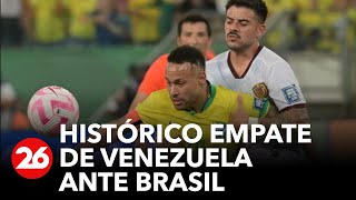 Venezuela logró un empate histórico en Brasil con un gol de chilena