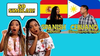 LATINAS REACT TO CEBUANO vs SPANISH Language CHALLENGE! HOW SIMILAR is it? - Sol \u0026 Luna TV