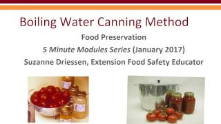 Boiling Water Canning Method