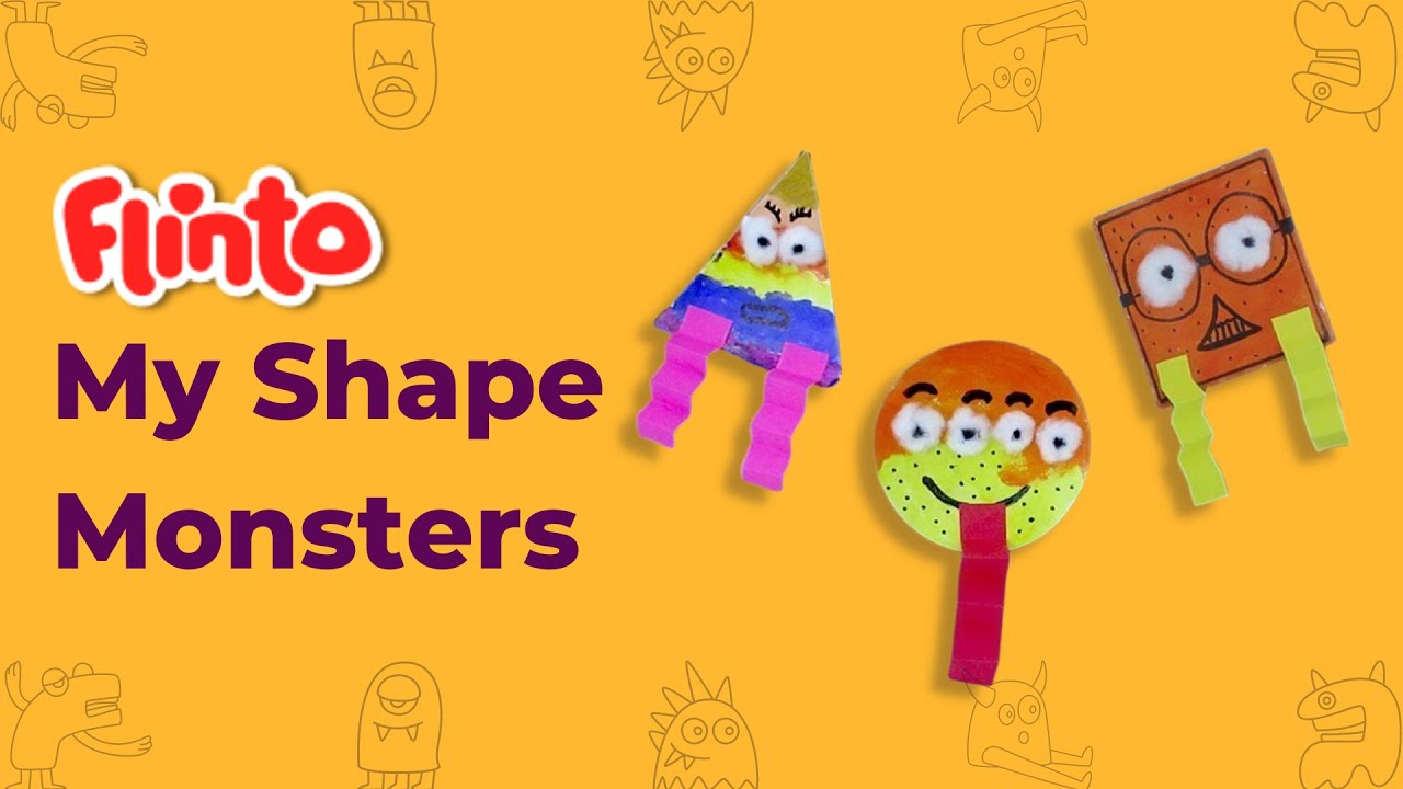 My Shape Monster | Halloween Crafts For Kids | Shapes Crafts For Kids ...