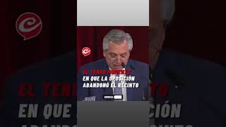 El PRO se retiró del Congreso en medio del discurso de Alberto Fernández