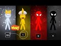 ada spiderman hitam guys! - Stickman minigames random gameplay - party players 1234