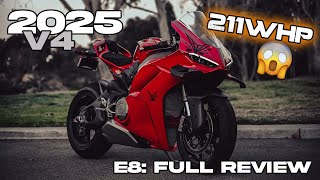 211WHP!! E8: 2025 Ducati Panigale V4, BT Moto Flash Review with Dyno and Acceleration Testing