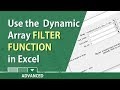 Dynamic Array FILTER Function in Excel by Chris Menard