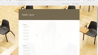 Math Quiz MS Forms