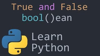 Boolean Python Programming Tutorial