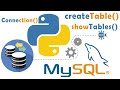 PYTHON MYSQL HOW TO CONNECT TO DATABASE AND SHOW / CREATE TABLES WITH PYTHON MYSQL CONNECTOR XAMPP