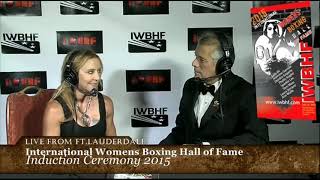 Retired World Champion Terri Moss inducted into the 2015 International Women's Boxing Hall of Fame.