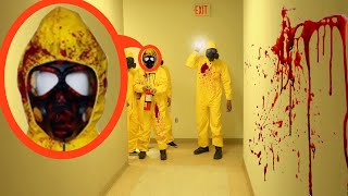 if you ever see bloody hazmat people in the BACKROOMS, RUN & HIDE Fast!! (They are bad)
