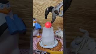 Glowing 1000 degree metal ball Vs ice #experiment #share #asmr #shorts