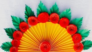 Wall decor | Diy paper flower wall hanging | Wall of art | us wall decor | paper craft by sopnill