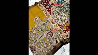 #beautiful #colors Kalamkari Pattu #saree collection price 1900/- #whatsapp 8125333118#mangalagiri