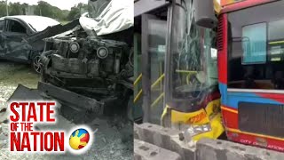 13 sasakyan, inararo ng dump truck sa Rosales, Pangasinan | SONA