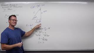 Finding Sides and Angles with Right Triangle Trigonometry (Precalculus - Trigonometry 31)