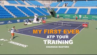 My First Ever ATP Tour Experience - Training With Mikhail Kukushkin | Shanghai Masters (TENFITMEN)