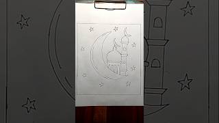 Eid milad ul Nabi drawing|easy masque drawing |mosque drawing#shorts #yt shorts