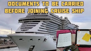 Joining Documents to be Carried before Joining the Cruise Ship 🚢