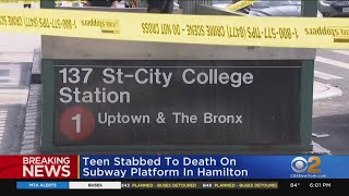 Teen stabbed to death on subway platform in West Harlem