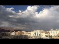 madinah al munawwarah timelapse rainbow clouds hd